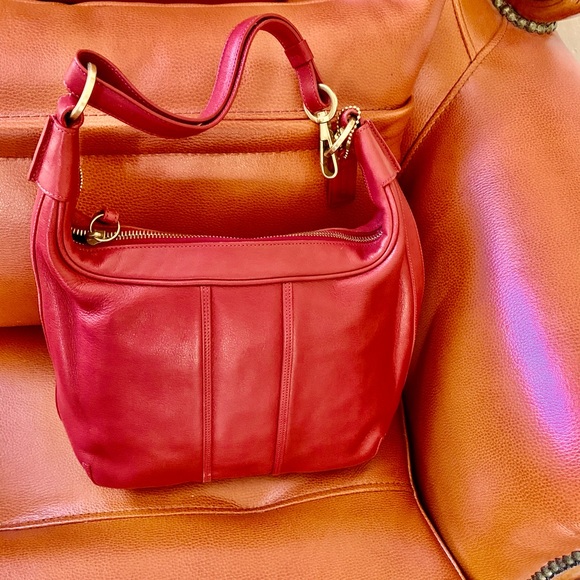 New Red Coach purse with gold hardware - Picture 4 of 8